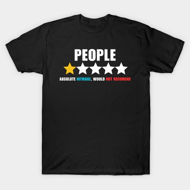 People One Star T-Shirt by Inktopolis